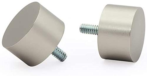 Ivilon Window Curtain Rod End Cap - 1 inch Pole. 120 to 240 Inch. Satin Nickel