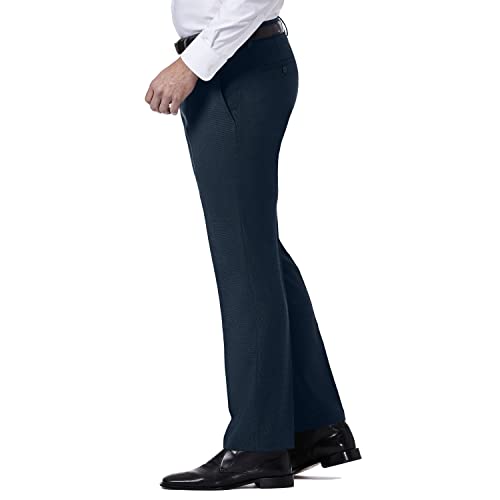 Kenneth Cole Reaction Men's Stretch Weave Slim Fit Dress Pant, Ink, 34W x 29L