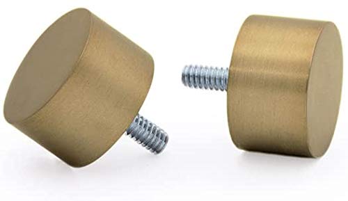 Ivilon Window Curtain Rod End Cap - 1 inch Pole. 120 to 240 Inch. Warm Gold