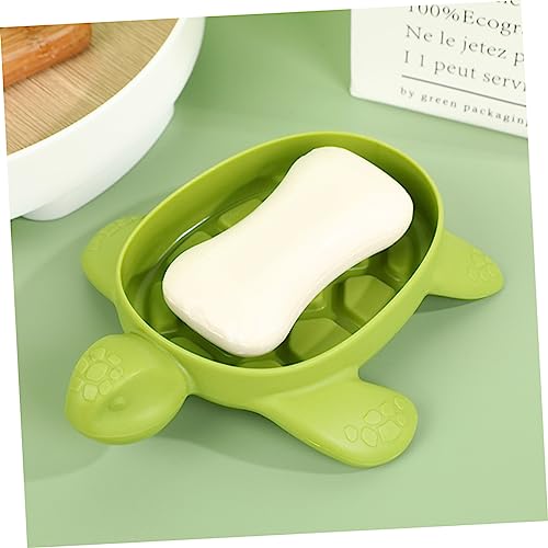 Cabilock 4pcs Turtle Soap Holder Self-draining Soap Dishes Modern Bathroom Supply Material