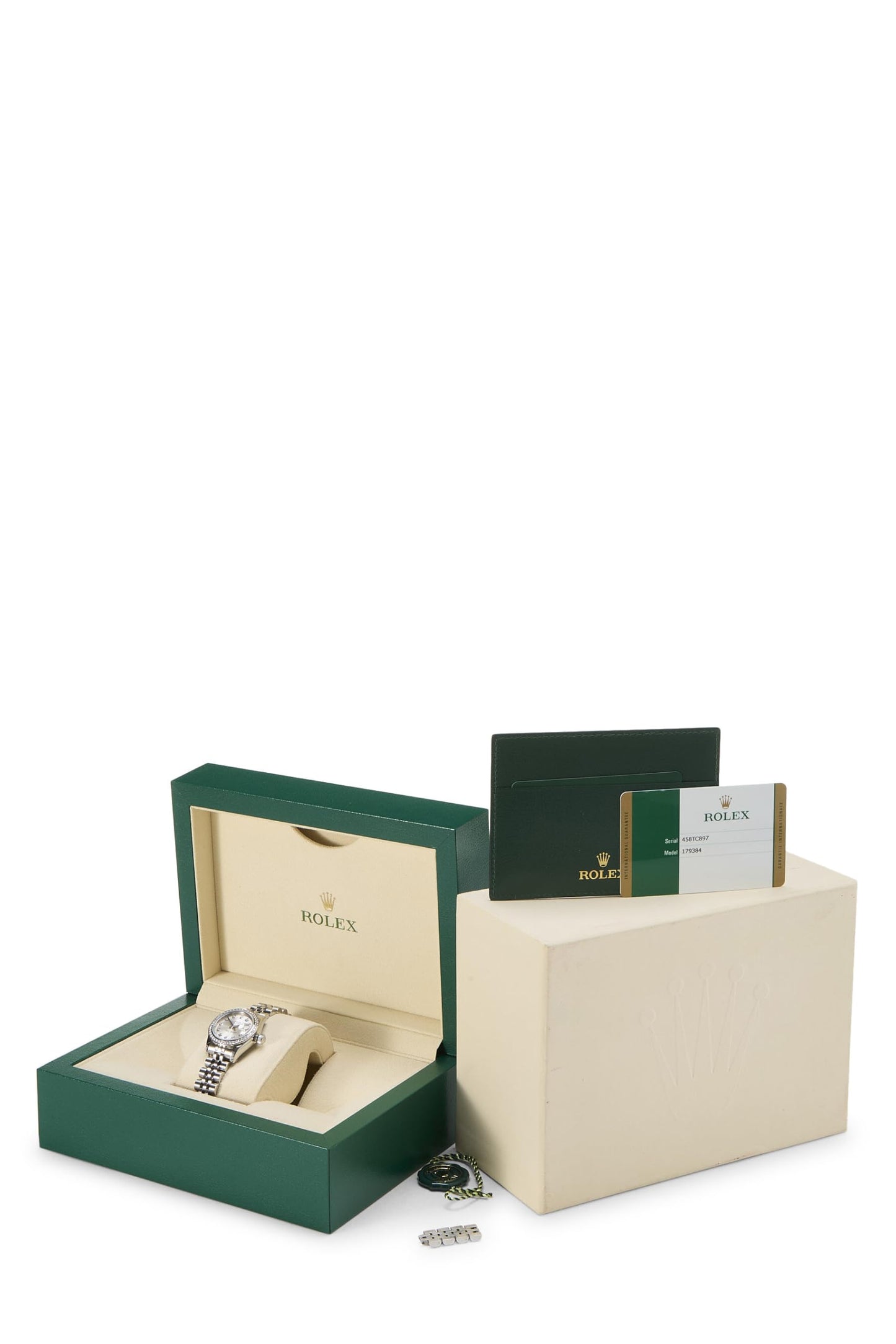 Rolex, Pre-Loved 18k White Gold & Diamond Datejust 179384 26mm, Silver