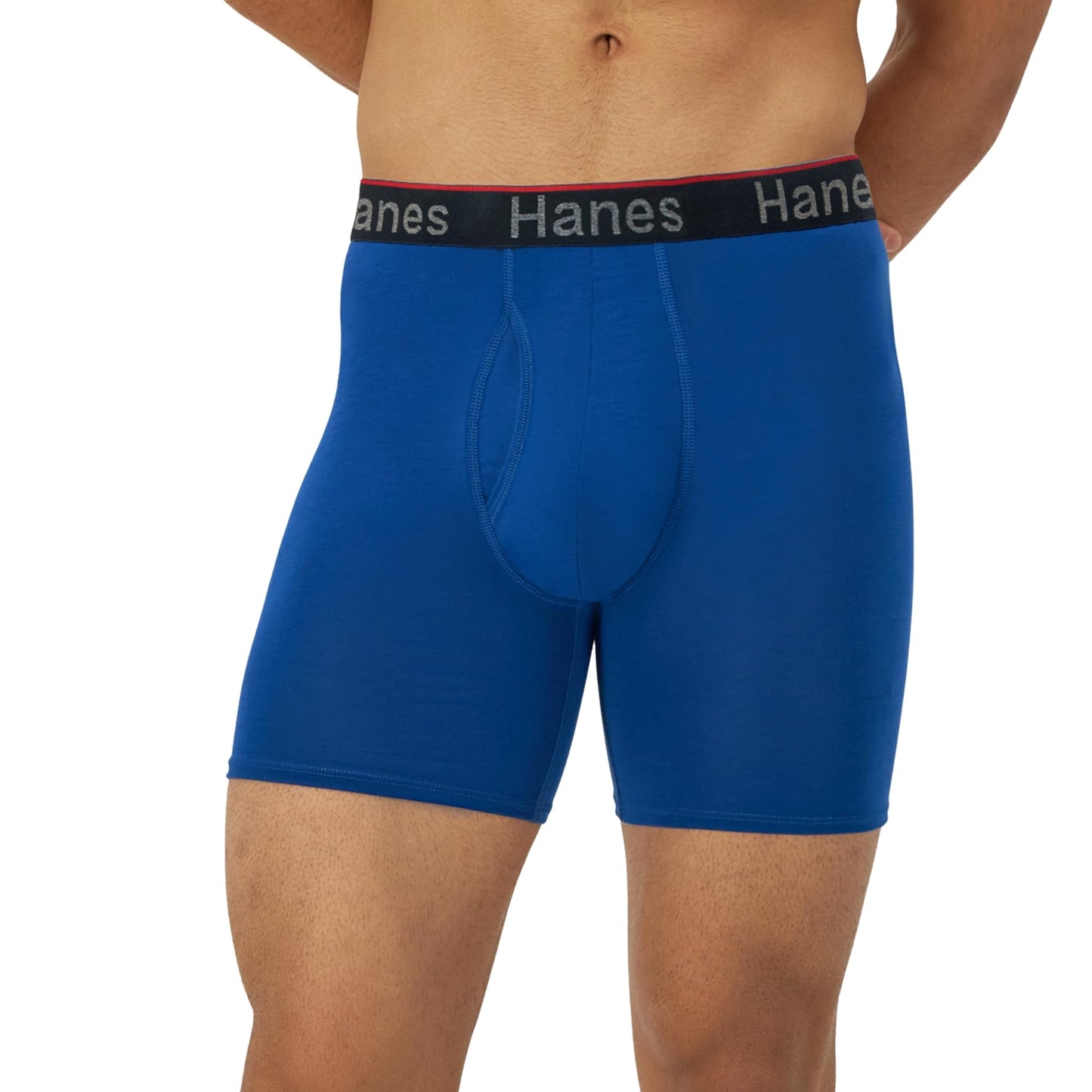 Hanes Total Support Pouch Men's Boxer Briefs Pack, Anti-Chafing, Moisture-Wicking Underwear, Odor Control (Reg or Long Leg)