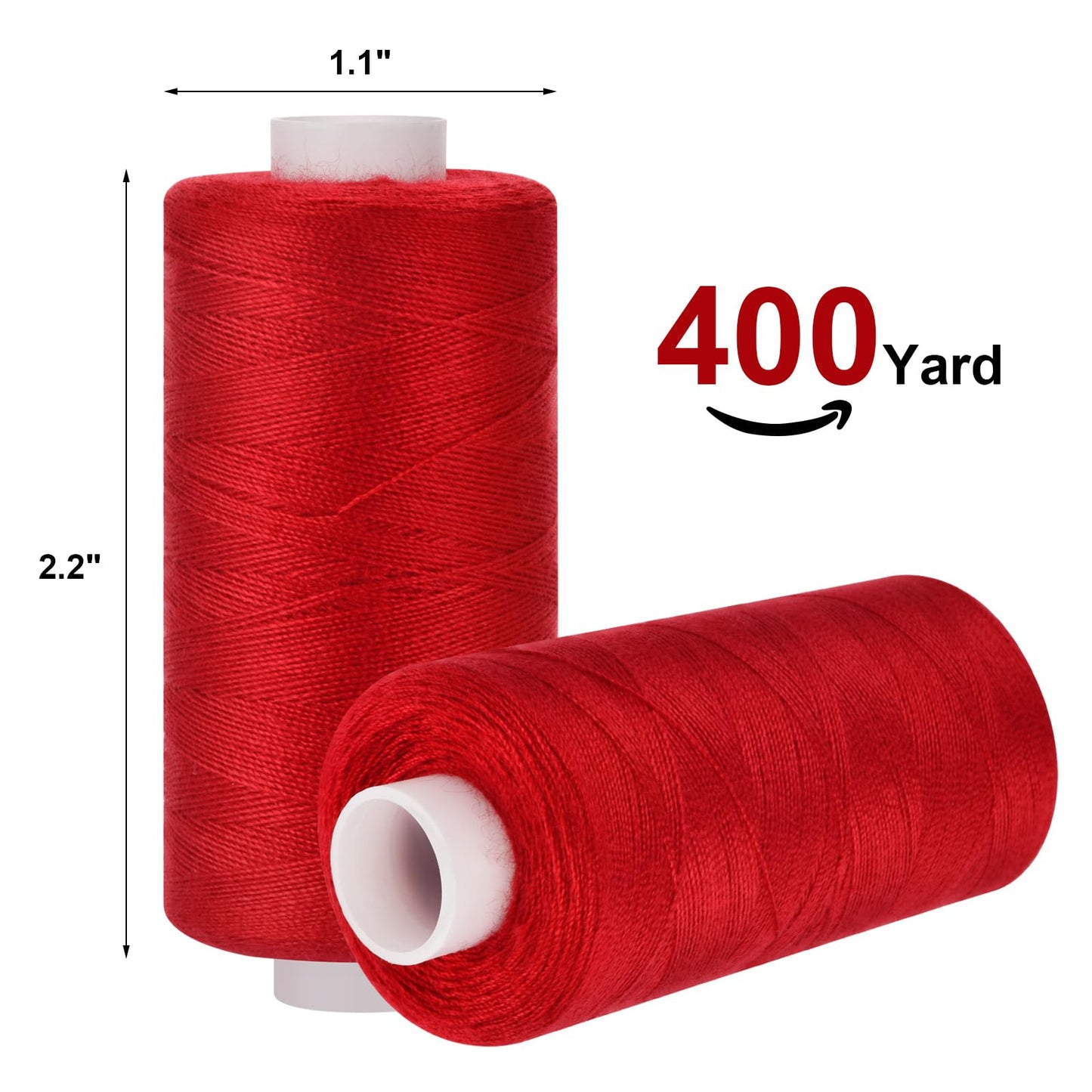 Eoehro 72pcs Sewing Thread kit, 36 Colors Sewing Machine Threads, Prewound Bobbins Sewing Threads Kit, Sewing Machine Thread Assortment, 400 Yards per Spools Polyester Thread