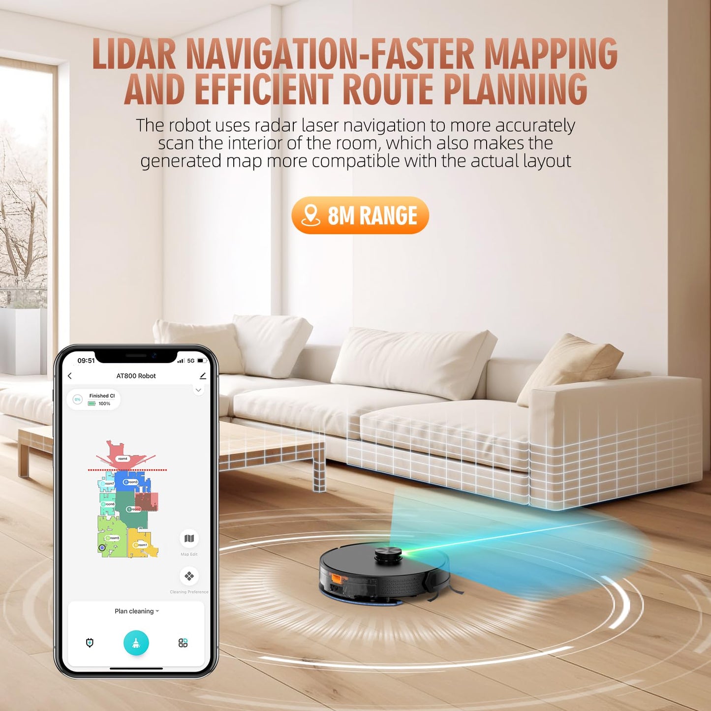 Loorow 3-in-1 Robot Vacuum and Mop Combo with Self-Emptying Dock for 60 Days,LiDAR Navigation,4500Pa Strong SuctionApp/WiFi/Alexa Control, Self-Charging, Replaceable Dust Bag