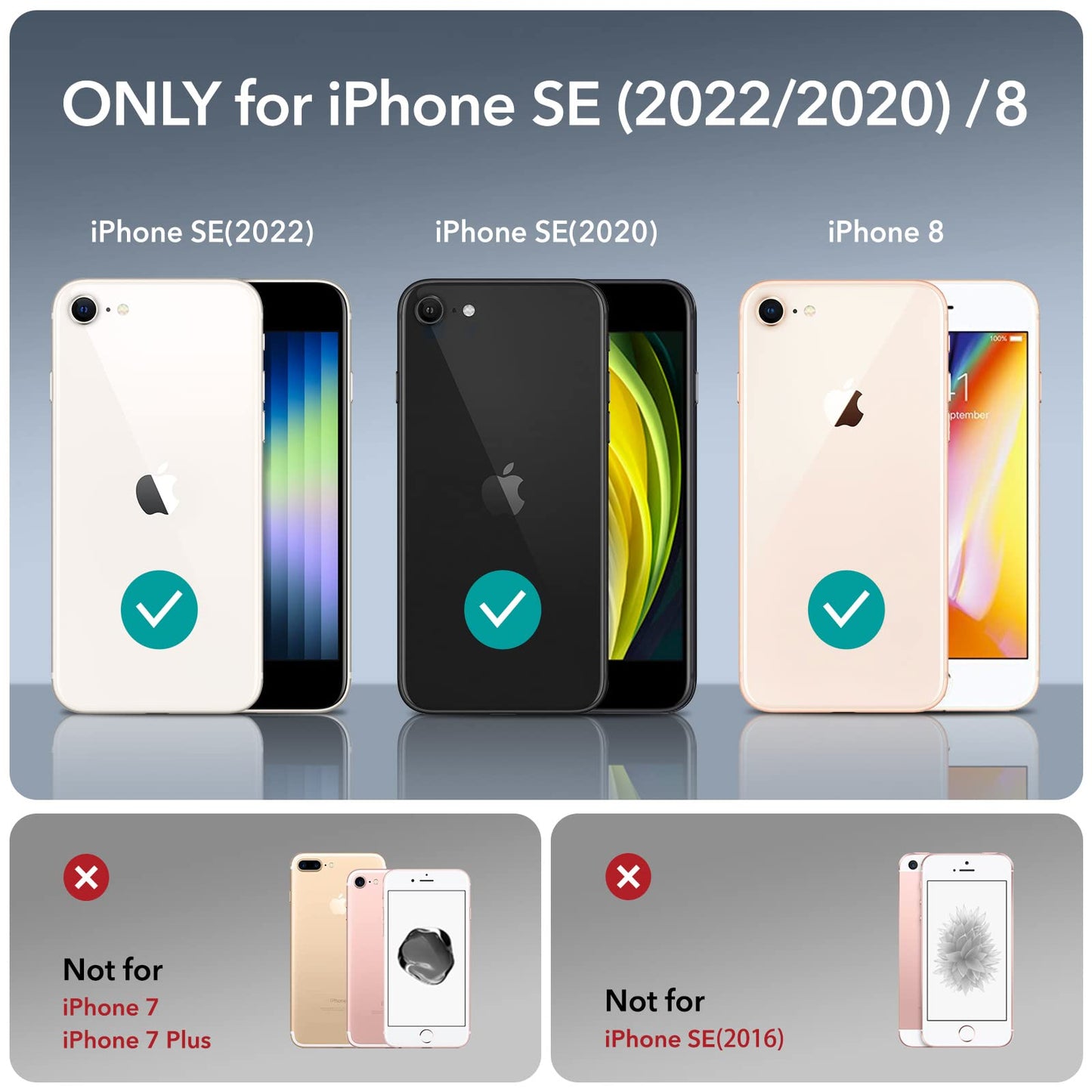 ESR for iPhone SE Case 2022/2020/3rd/2rd,for iPhone 8/7 Case, Thin Soft TPU Transparent Protective Cover, Yellowing Resistant, Zero Series, Clear