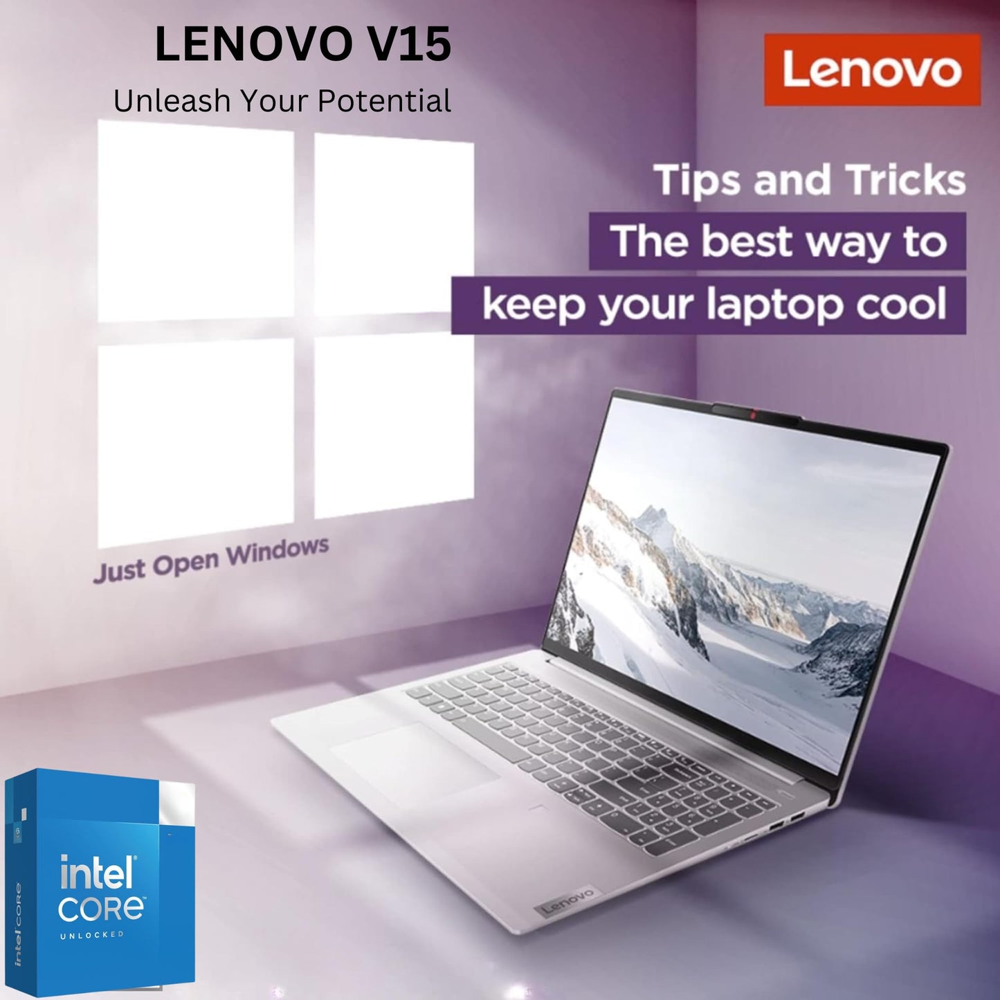 Lenovo V15 Business Laptop • 32GB RAM • 1TB SSD • Intel 4-core Processor • 15.6" FHD • Ethernet Port • HDMI • Windows 11 Pro • Sleek Design • Effortless Elegance