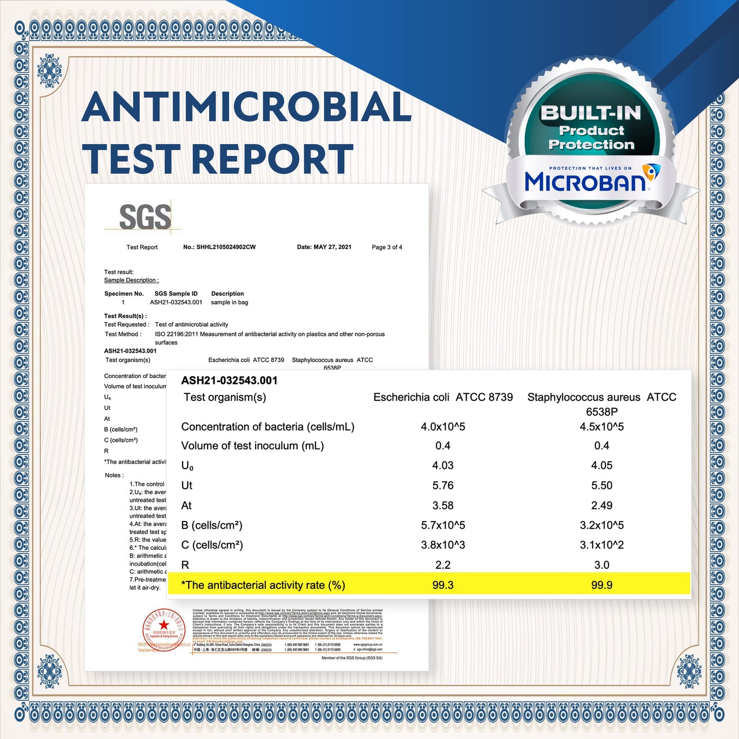 Neoflam Microban Protection Cutting Board 3 Piece Set, Stain & Odor/BPA Free, Reversable Board, Upgraded Larger Juice Groove, Non-Slip EZ Grip Handle, Dishwasher Safe, Pastel