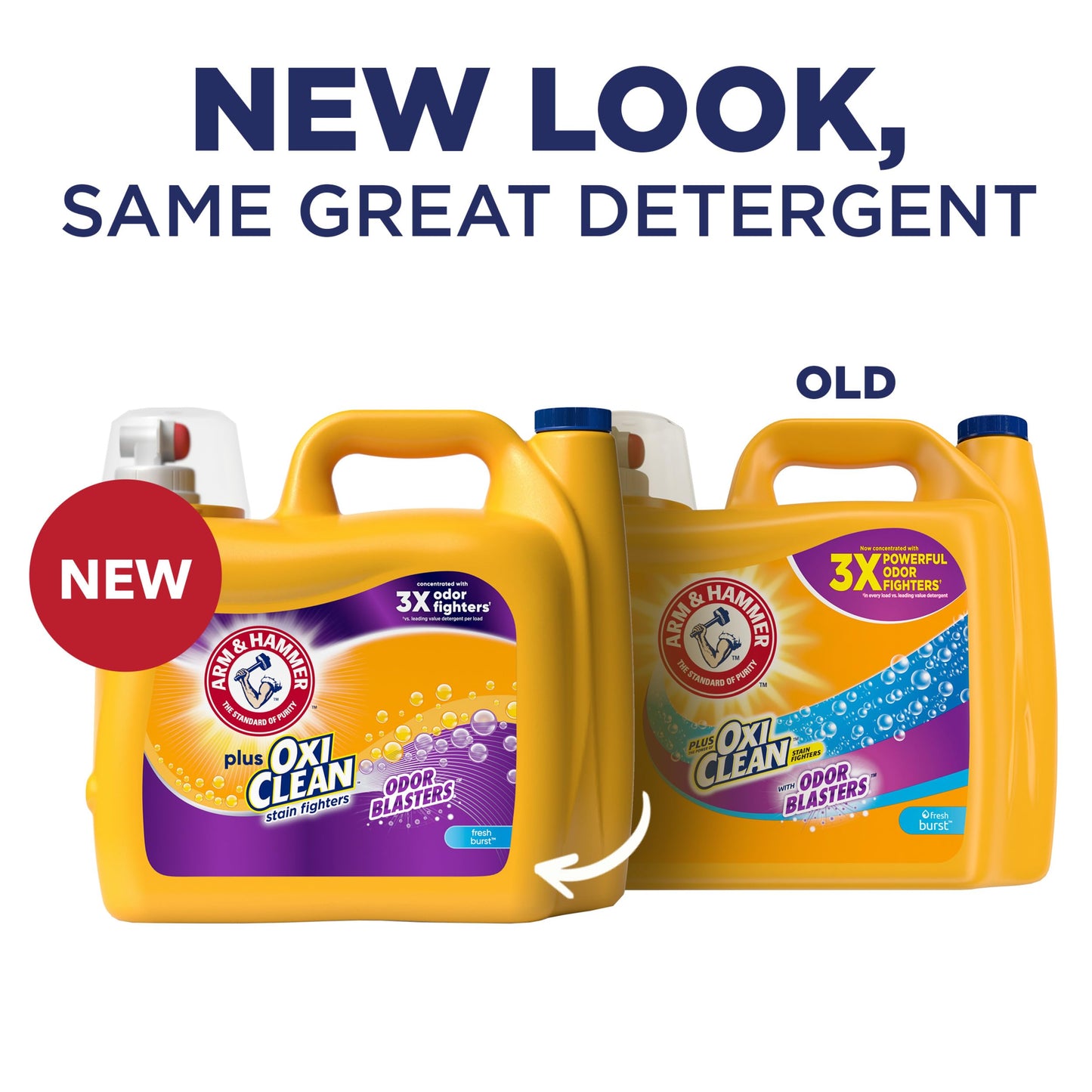 ARM & HAMMER Plus OxiClean Odor Blasters Fresh Burst, 128 Loads Liquid Laundry Detergent, 166.5 Fl oz