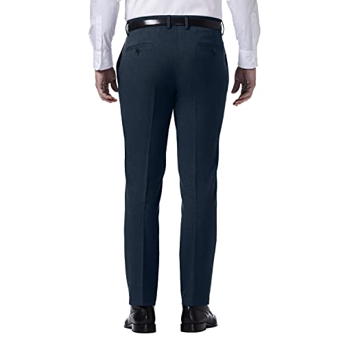 Kenneth Cole Reaction Men's Stretch Weave Slim Fit Dress Pant, Ink, 34W x 29L