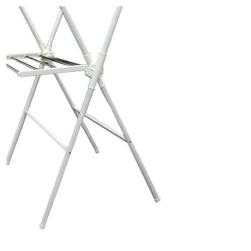 Tkuqcihr 51" Tall Adjustable Folding Laundry Drying Rack - Space-Saving White Clothes Drying Stand
