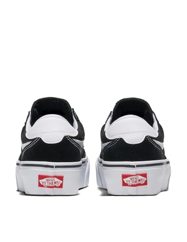 Vans Women's Brooklyn LS Platform Shoe | Chunky Low-Top Sneakers for Fashion, Work & Casual Wear, Suede/Canvas Black/White, 8