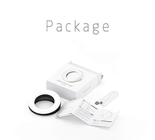 XINBAOHONG Selfie Ring Light Rechargeable Portable Clip-on Selfie Fill Light with 40 LED for Smart Phone Photography, Camera Video, Girl