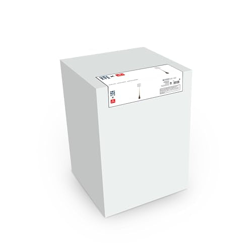 GLOBE Electric Novogratz x Harrington 65" Floor Lamp, 2-Tone Faux Wood Base, White Fabric Shade, Socket Rotary Switch 67225