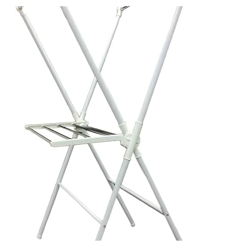 Tkuqcihr 51" Tall Adjustable Folding Laundry Drying Rack - Space-Saving White Clothes Drying Stand