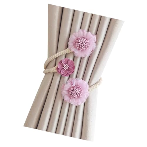 Flexible Artificial Flower Curtain Holdback Tie Not Tool Required for Easy Use Floral Window Drapery Tieback Buckle Clip