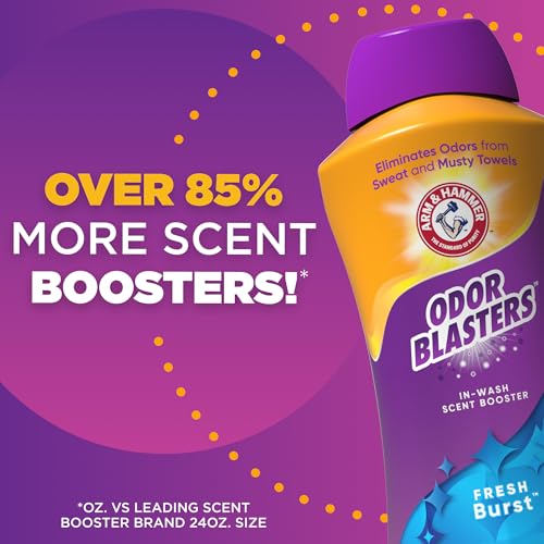 ARM & HAMMER Odor Blasters In-Wash Scent Booster, Laundry Scent Booster Fresh Burst Scent, 45 Oz