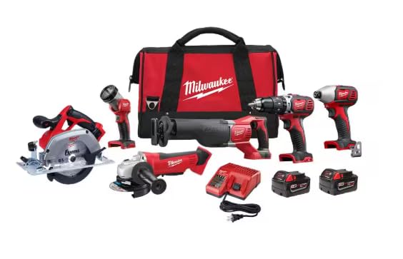 Milwaukee M18 Cordless LITHIUM-ION 6-Tool Combo Kit (2696-26)