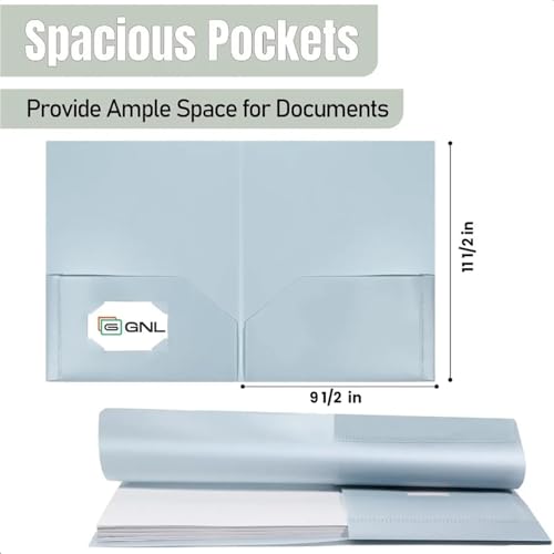Folder Plastic Folders with Pockets Pack of 5 Muted Pastel Colors Heavy Duty 2 Pocket File Letter Size Pocket