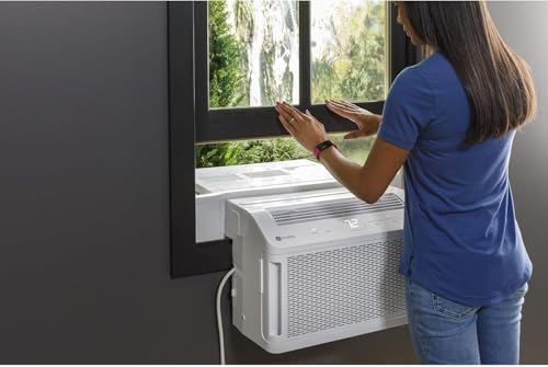 Profile PHNT12CC Clearview Air Conditioner 12,000, Inverter Technology, Ultra Quiet, Medium Rooms up to 550 Sq. FT, Full Window View with Easy Installation, Energy-Efficient Cooling, 12200 BTU, White