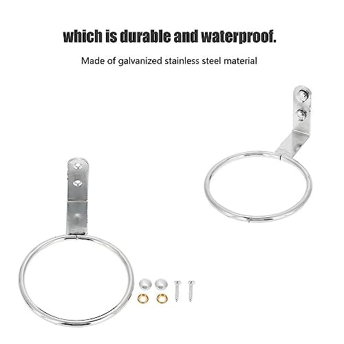 oceanside Hair Dryer Holder, Stainless Steel Wall Mount Blow Dryer Holder with Nails, Hands Autonomously Hairdryer Holder for Salon & Bathroom