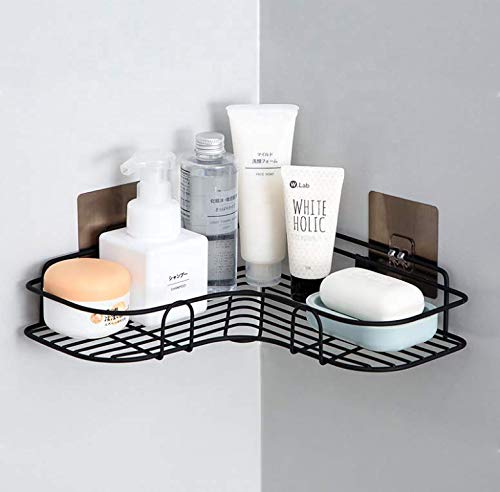 VDHJA� Multipurpose Bathroom Shelf Wall Holder Storage Rack Corner Shelf Storage Box Strong Suction Cup Shower Rack Self