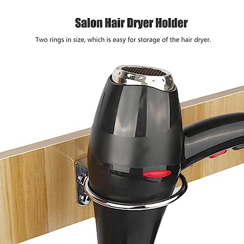oceanside Hair Dryer Holder, Stainless Steel Wall Mount Blow Dryer Holder with Nails, Hands Autonomously Hairdryer Holder for Salon & Bathroom