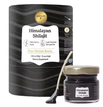 Shilajit Resin, Himalayan Shilajit Natural and Pure silajit Resin, ISO Certified, 1.06 OZ Servings 75