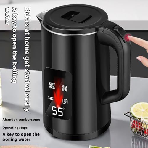 3L Stainless Steel Electric Kettle | Water Boiler – Fast Heating Hot Water Dispenser For Tea, Coffee, Instant Meals, Durable Boiler For Kitchen, Bedroom, Dorm, Family Gatherings, Daily Home Use