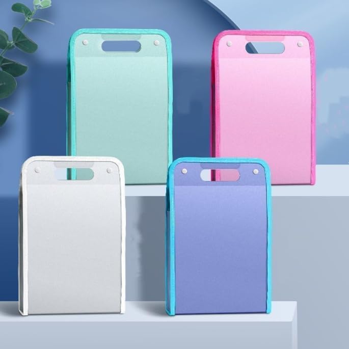 Accordion File Organizer 13 Pockets with Labels, Portable Document Receipt Organizer for A4 Files, Waterproof Expanding Files Folder for Schoolbag Office School Supplies, Back to School (Pink)