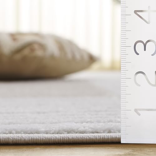 SAFAVIEH Contour Collection Area Rug - 5'3" x 7'6", Ivory & Beige, Non-Shedding & Easy Cleaning, Ideal for Living Room, Bedroom, Dining Space (CTR108A)