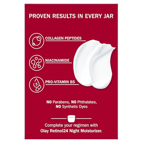 Olay Collagen Peptide Face Moisturizer, Firming Cream for Women, Fragrance-Free, Non-Greasy - Hydrating, Anti-Aging, Anti-Wrinkle, Smoothing of Fine Lines, Tightening Skin Care - Niacinamide, 1.7 Oz