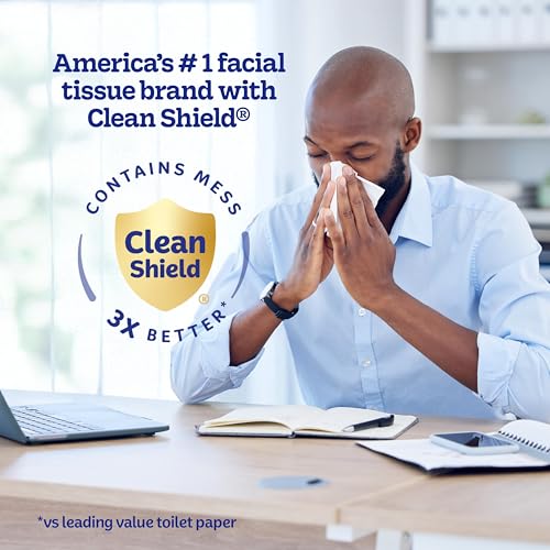 Kleenex Ultra Soft Facial Tissues, 4 Cube Boxes, 60 Tissues per Box, 3-Ply (240 Total), Packaging May Vary