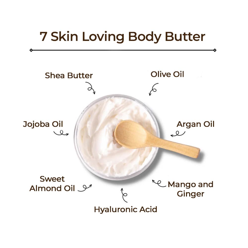 ORIGEM Body Butter for Dry Skin – Ultra-Nourishing & Hydrating Cream with Mango, Ginger, Argan Oil, Shea Butter & Honey – Moisturizer for Smooth, Glowing Skin – 8 Oz