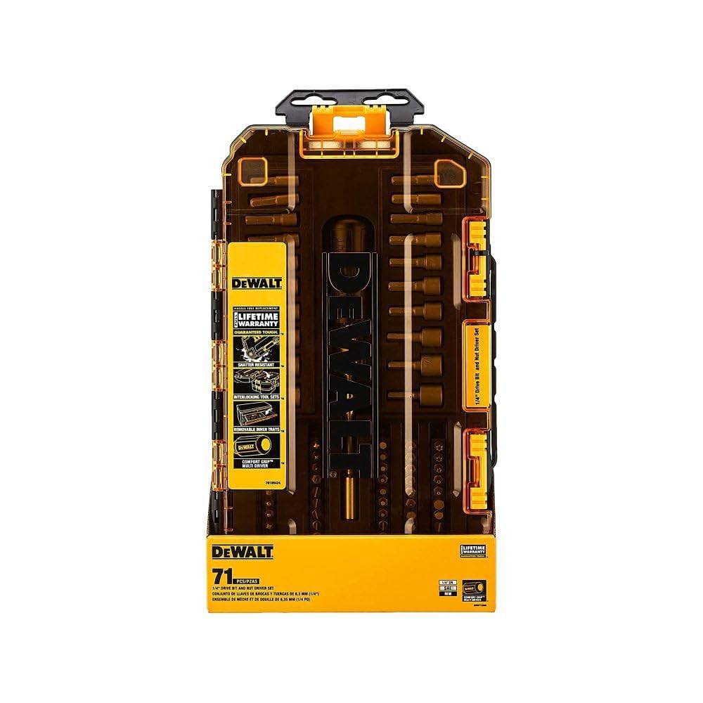 DEWALT Screwdriver Bit Set with Nut Drivers, 71-Piece (DWMT73808)
