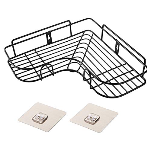 VDHJA� Multipurpose Bathroom Shelf Wall Holder Storage Rack Corner Shelf Storage Box Strong Suction Cup Shower Rack Self
