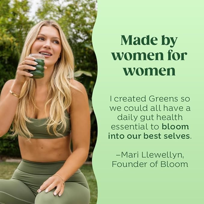 Bloom Nutrition Superfood Greens Powder, Digestive Enzymes with Probiotics and Prebiotics, Gut Health, Bloating Relief, Berry + Milk Frother High Powered Hand Mixer