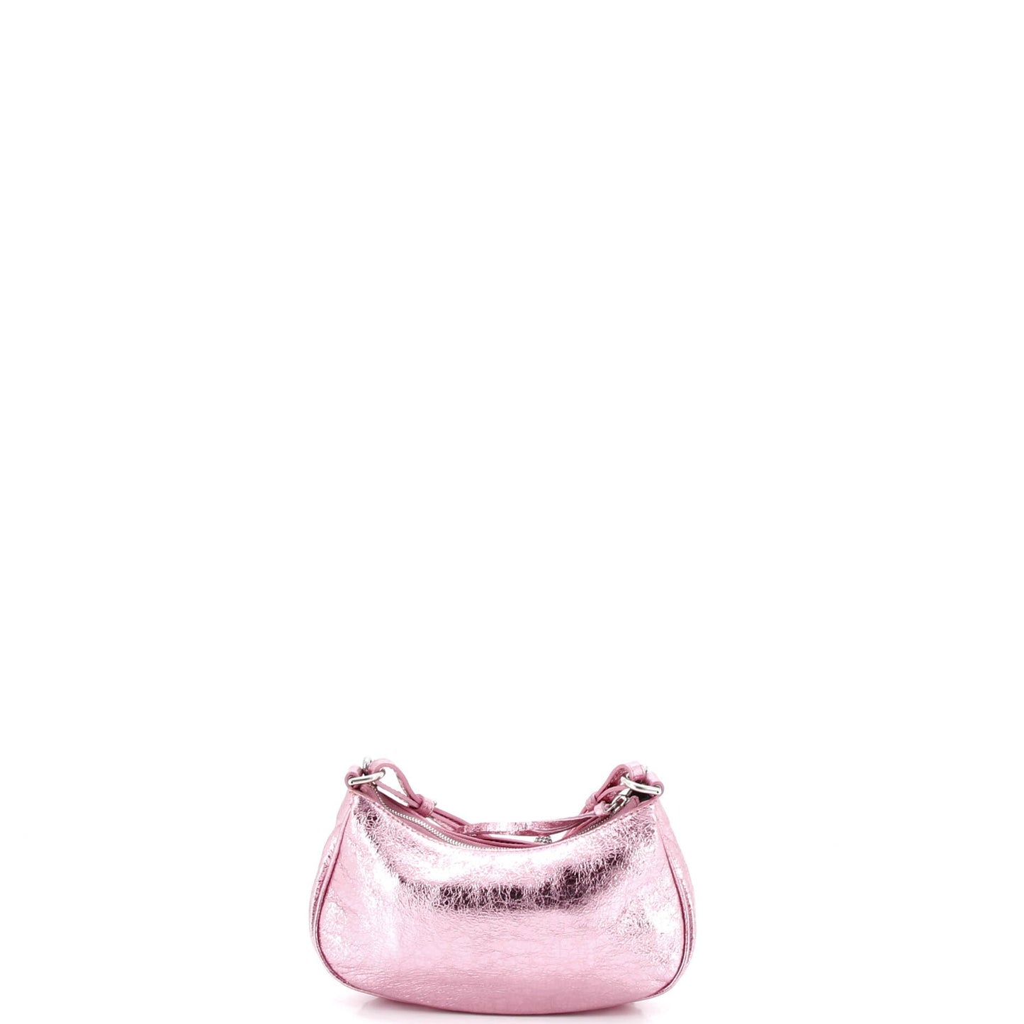 Balenciaga, Pre-Loved Le Cagole Giant Studs Shoulder Bag Leather with Crystals Mini, Metallic