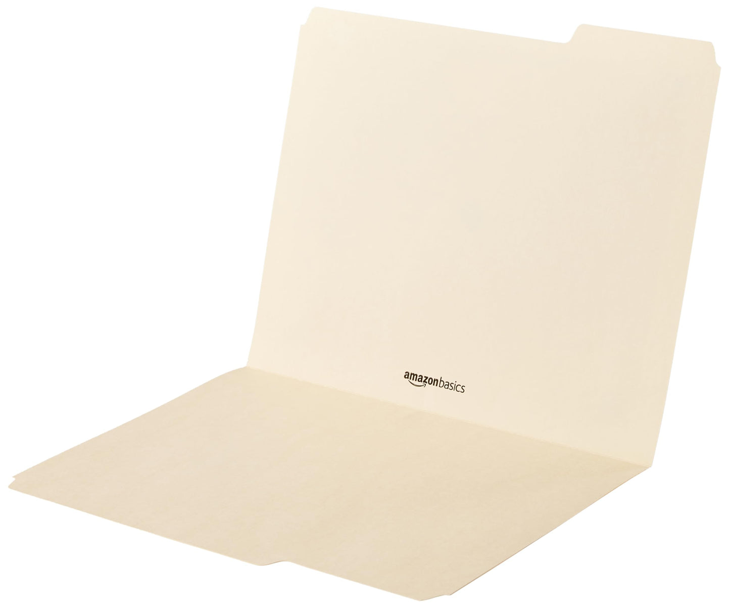 Amazon Basics File Folders with Tabs for Filing, 1/3-Cut Tab, Assorted Positions, Letter Size, Manila, Pack of 100