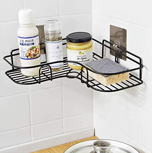VDHJA� Multipurpose Bathroom Shelf Wall Holder Storage Rack Corner Shelf Storage Box Strong Suction Cup Shower Rack Self