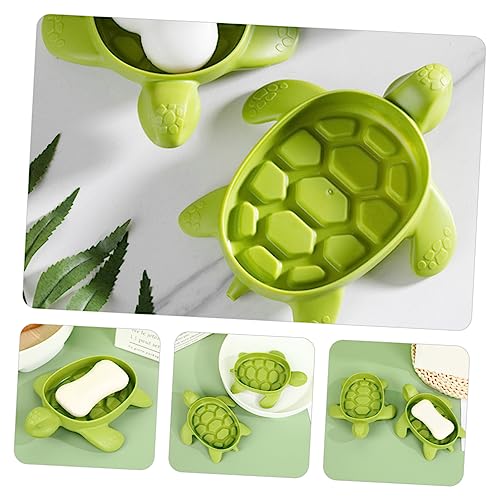 Cabilock 4pcs Turtle Soap Holder Self-draining Soap Dishes Modern Bathroom Supply Material