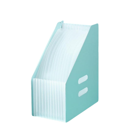 Accordion File Organizer 13 Pockets, Expanding File Folders, Letter Size, Monthly Bill Receipt Organizer, Upright (Green)