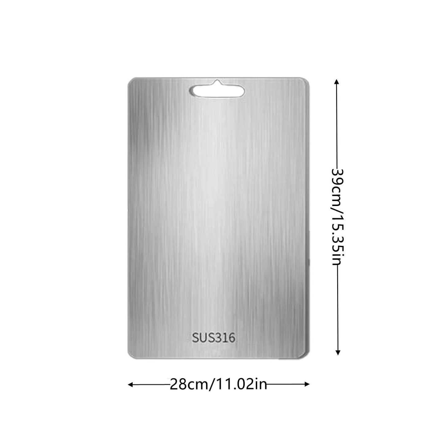 Katuchef Cutting Board, Katu Chef Titanium Cutting Boards for Kitchen, Double Sided Stainless Steel Boards for Vegetables and Meat, Pure Cut Titanium Cut Chopping Board (L)