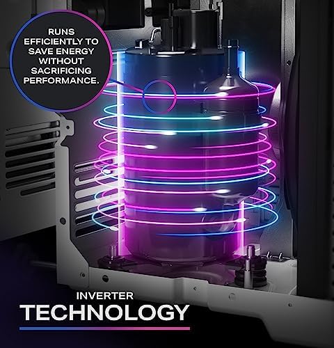 Profile PHNT12CC Clearview Air Conditioner 12,000, Inverter Technology, Ultra Quiet, Medium Rooms up to 550 Sq. FT, Full Window View with Easy Installation, Energy-Efficient Cooling, 12200 BTU, White