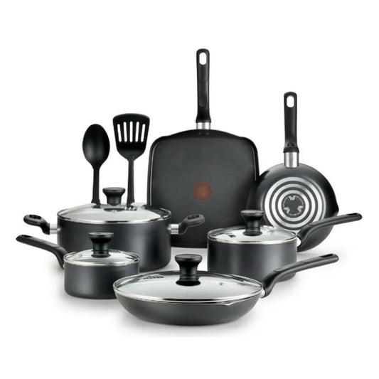 12-Piece Non-Stick Cookware Set - Complete Pots and Pans Collection for Versatile Cooking