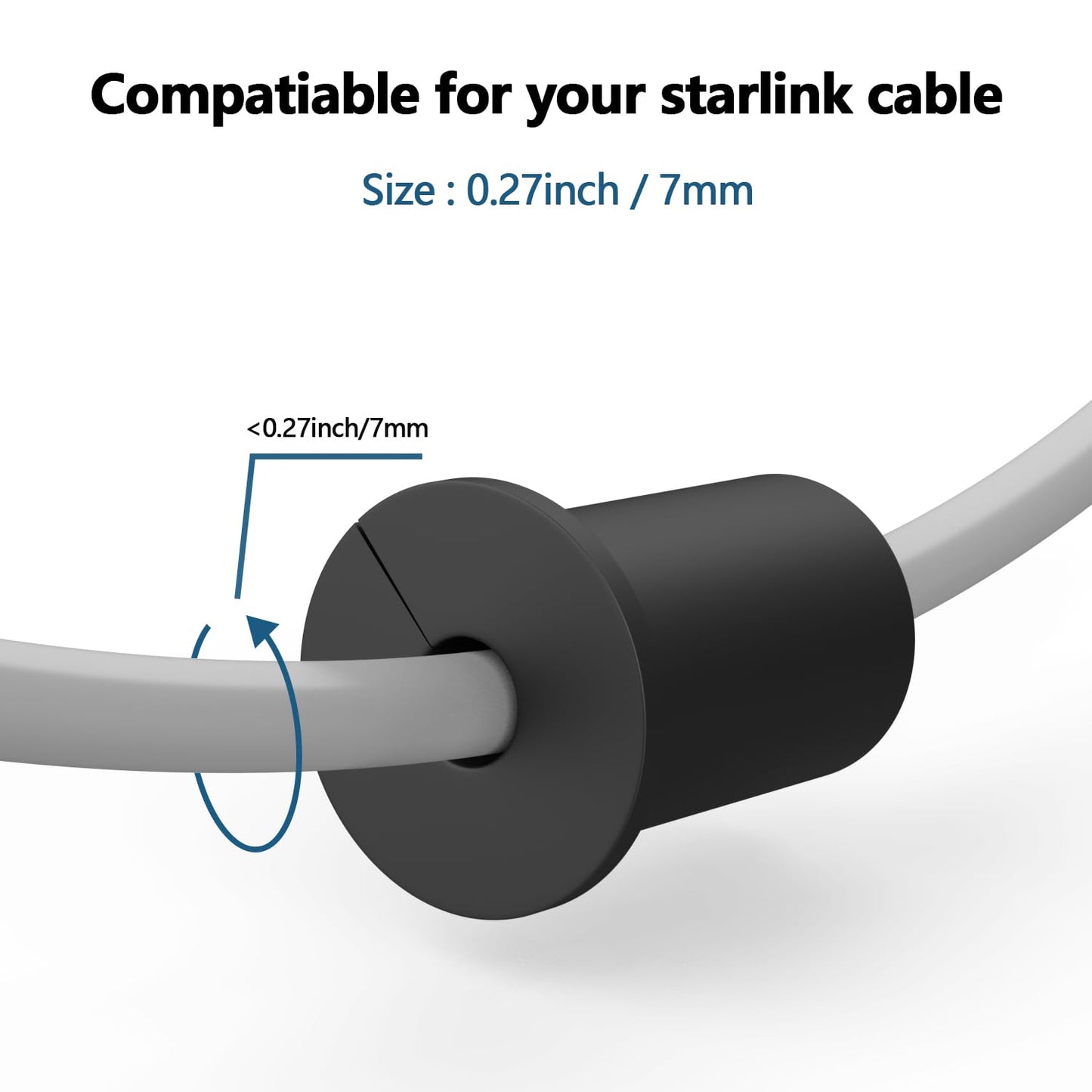 4PCS 3/4 inch starlink Wall Cable Pass Through Bushing Grommets Accessories for Cables,Star Link Cable Routing kit for starlink mounting kit,Silicone Wall Bushing for starlink dishy ethernet Cables