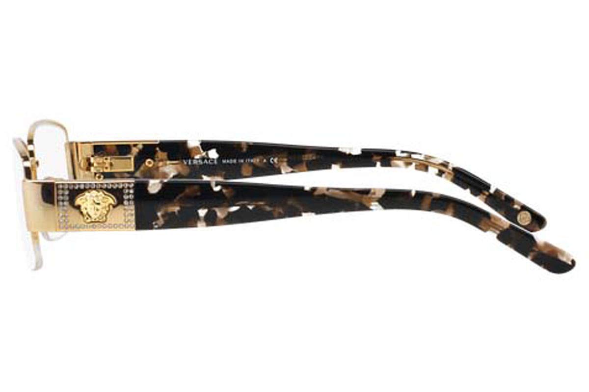 Versace VE 1175B Eyeglasses w/Gold Frame and Non- 53 mm Diameter Lenses,