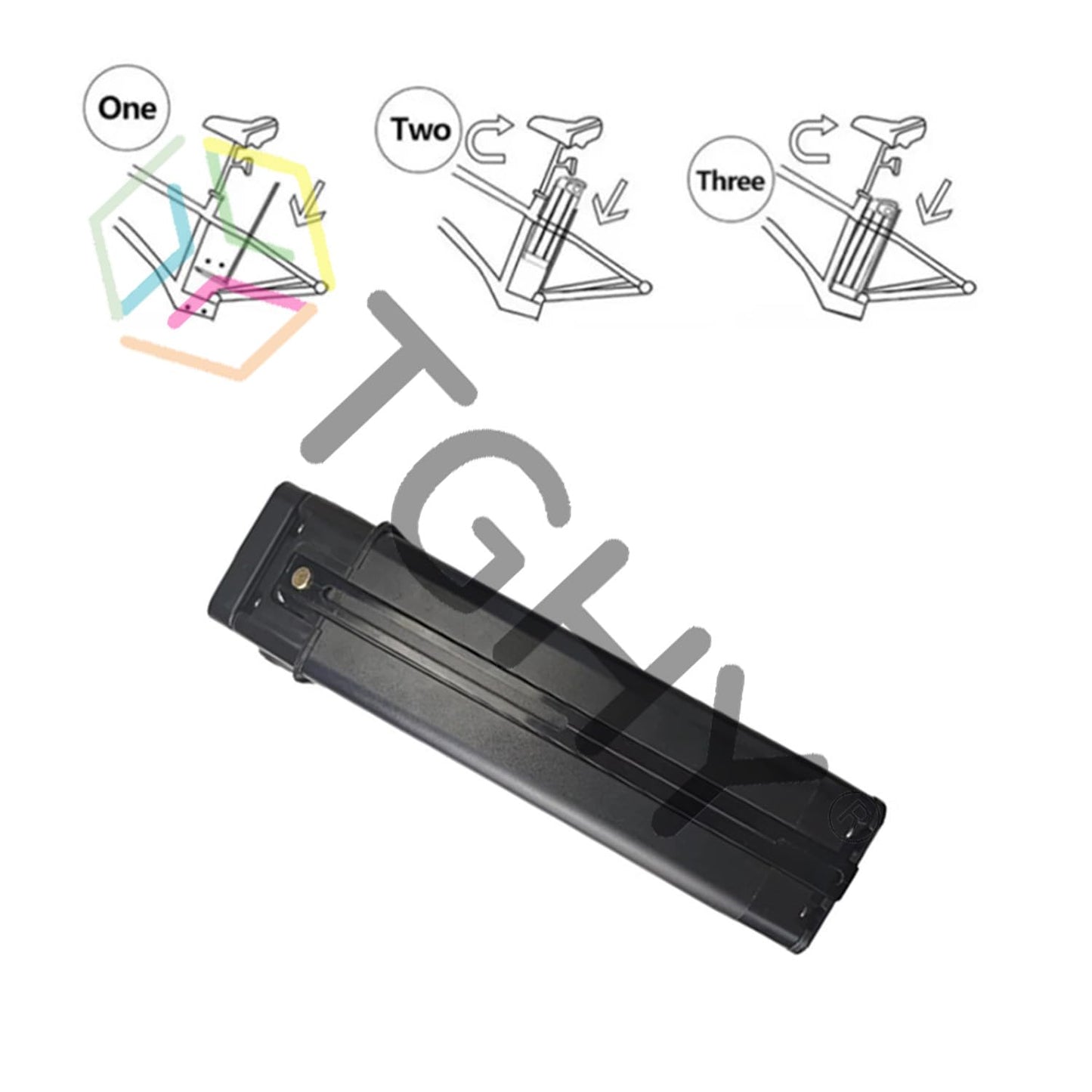 TGHY Folding Built-in Electric Bike Lithium Battery 48V 10Ah 12Ah 15Ah 20Ah Ebike Battery with Charger for 50W-1000W Hidden Folding Bicycle Motor,48v 15ah