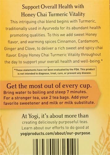 Yogi Tea, Honey Chai Turmeric Vitality, 16 ct