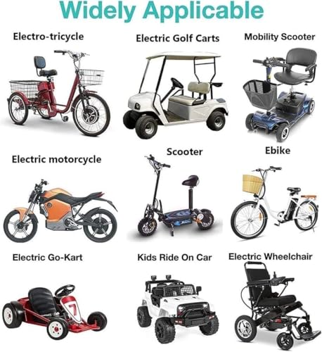 MGBIDMI 36V 20Ah Electric Bicycle Battery for 250W 500W Electric Bicycle Scooter Motor,Electric Bicycle Lithium-Ion Battery,Electric Bicycle Battery Pack with Charger T+DC