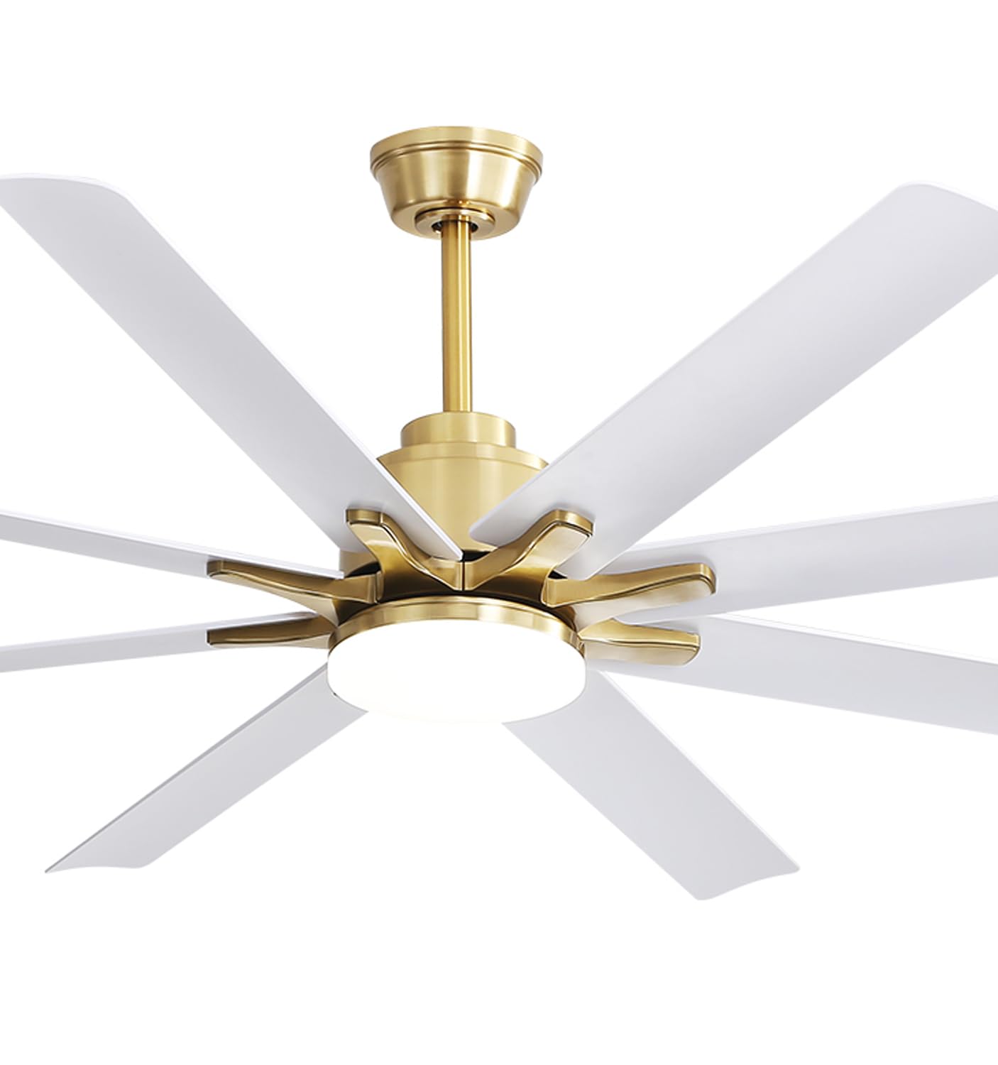 Sofucor 66 Inch Smart Ceiling Fans with Lights, Indoor/Outdoor Ceiling Fan with Light and Remote, Work with Alexa/Google, Reversible DC Motor, White Ceiling Fan Light for Living Room Farmhouse Patio